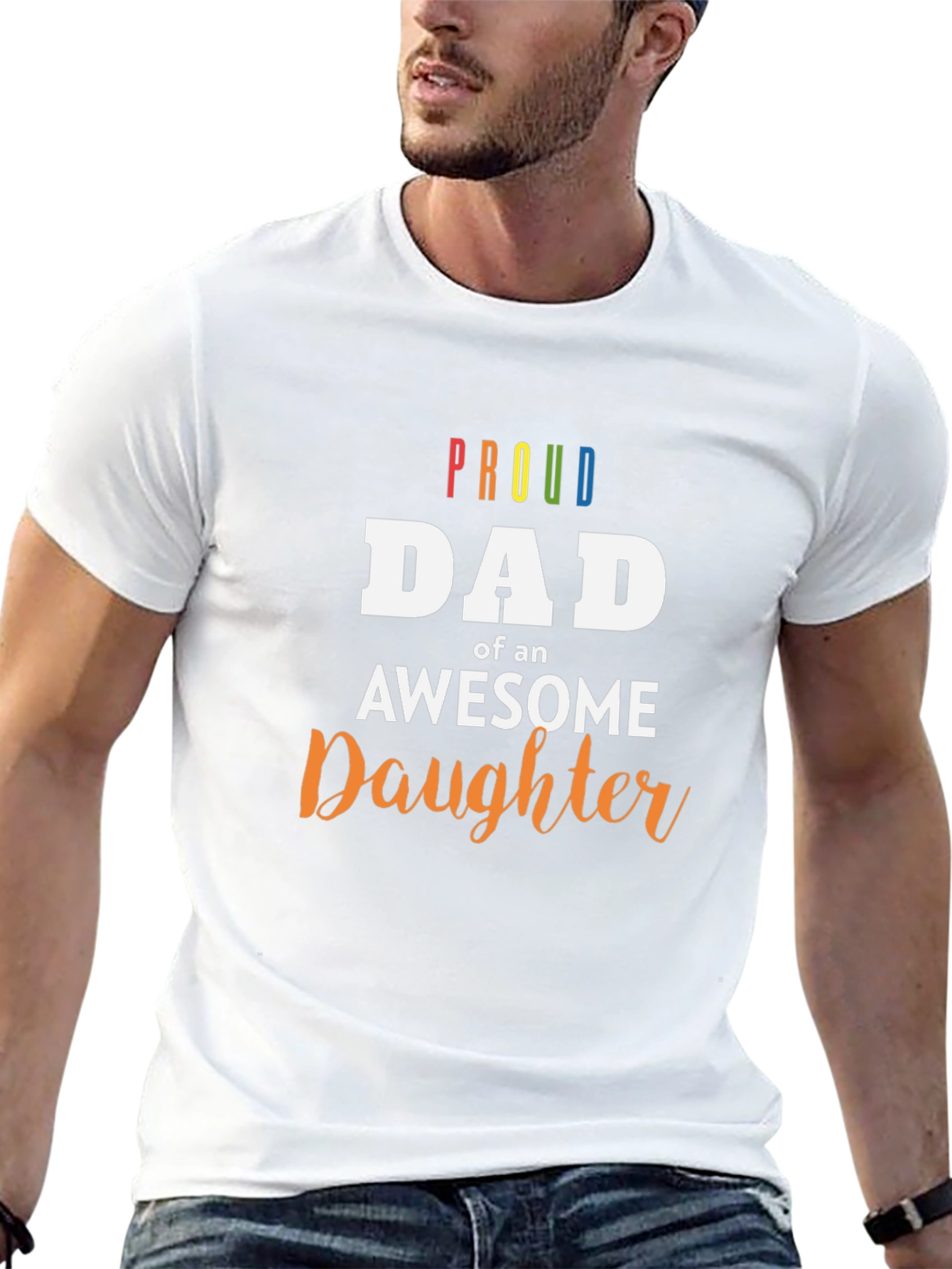 Proud Dad of an Awesome Daughter Black T-Shirt