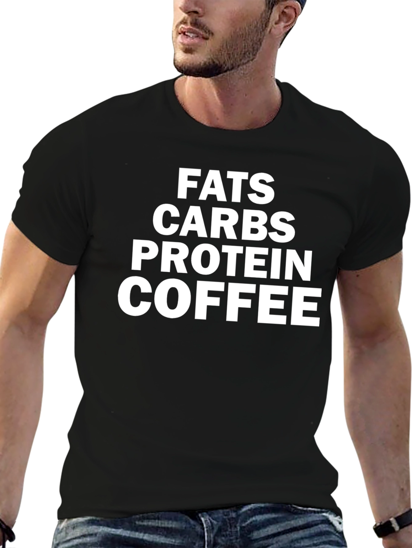 Fats Carbs Protein Coffee T-Shirt - Fitness & Diet
