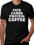 Fats Carbs Protein Coffee T-Shirt - Fitness & Diet