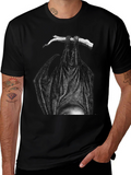 Hanging Bat Graphic Tee - Dark Humor T-Shirt