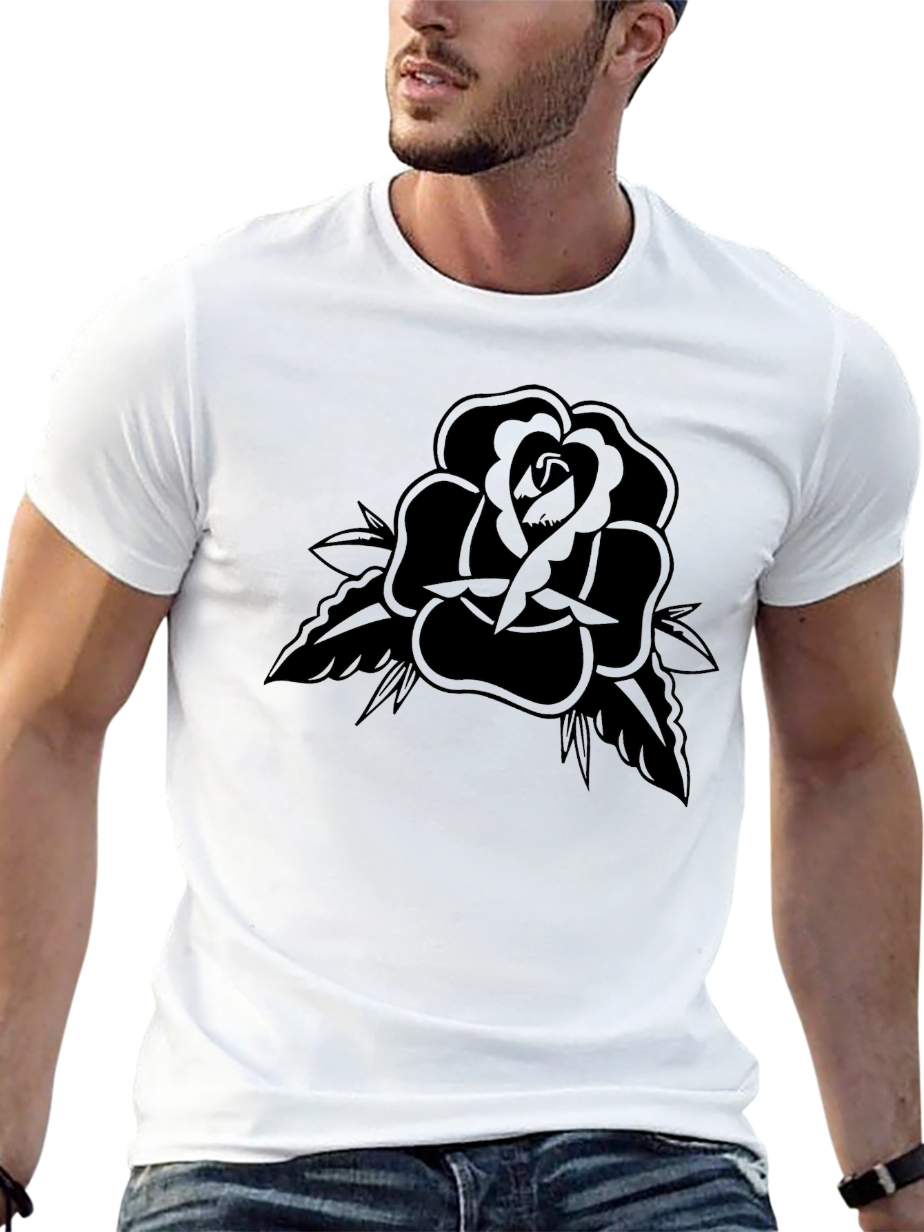 Black Rose Tattoo Graphic T-Shirt