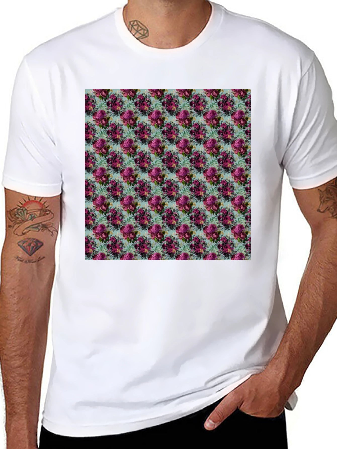 Floral Pattern T-Shirt