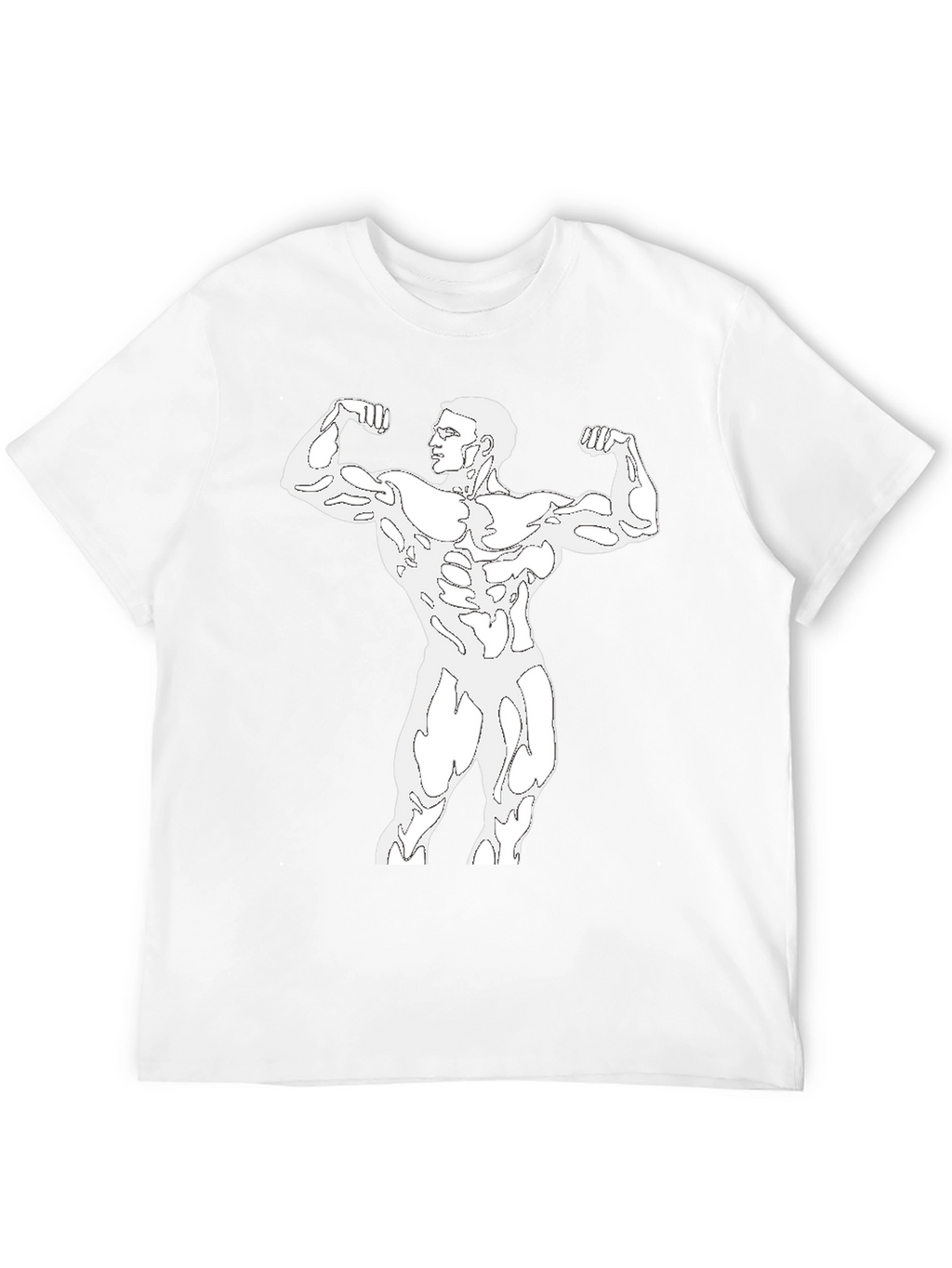 Black Bodybuilder Graphic Tee - Muscle Flex