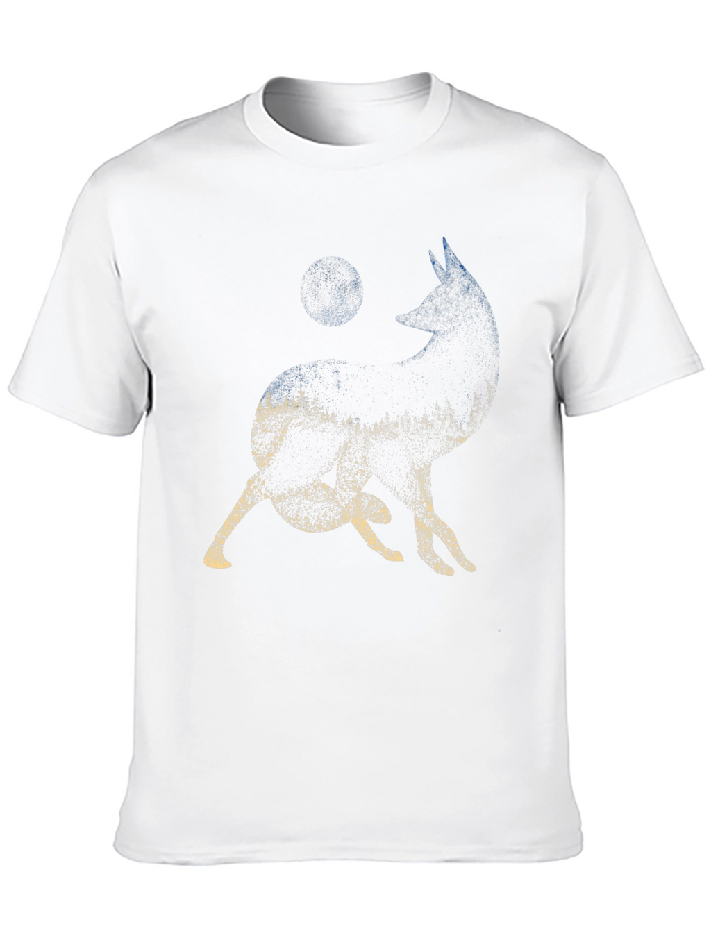 Wolf Moon Forest Graphic Tee - Black