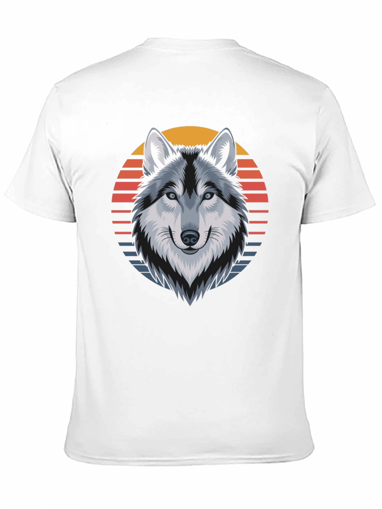 Wolf Sunset Graphic Tee - Cool Animal Design