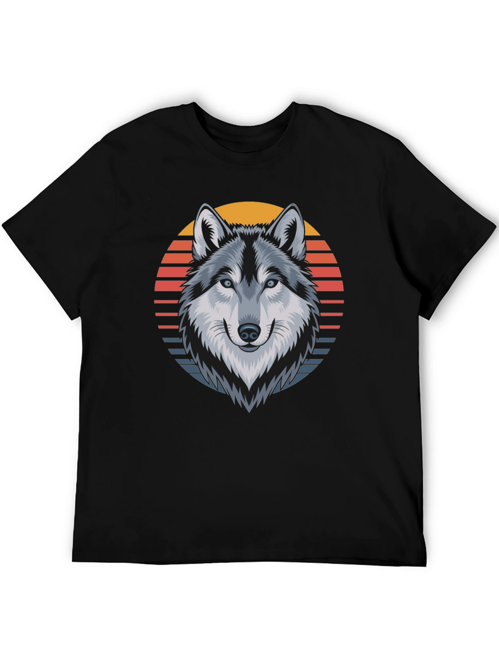 Wolf Sunset Graphic Tee - Cool Animal Design