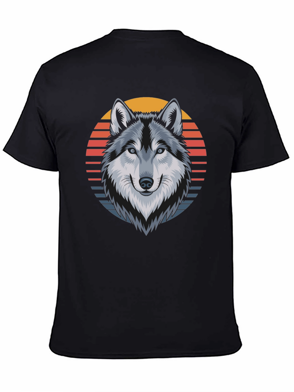 Wolf Sunset Graphic Tee - Cool Animal Design
