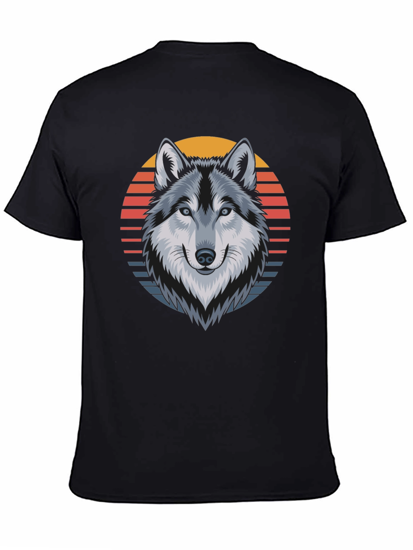 Wolf Sunset Graphic Tee - Cool Animal Design