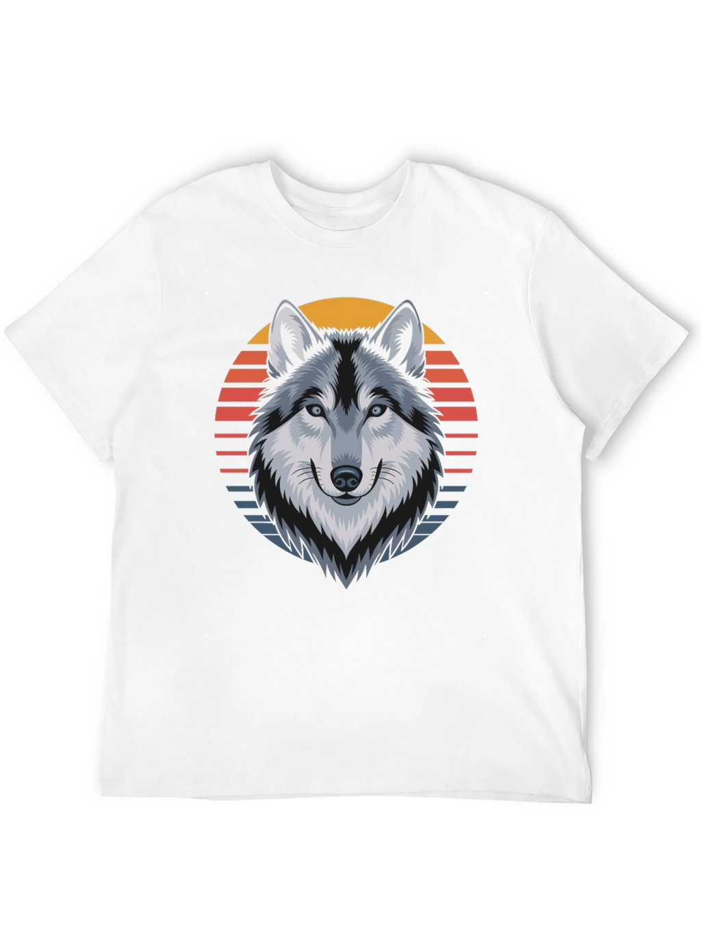 Wolf Sunset Graphic Tee - Cool Animal Design