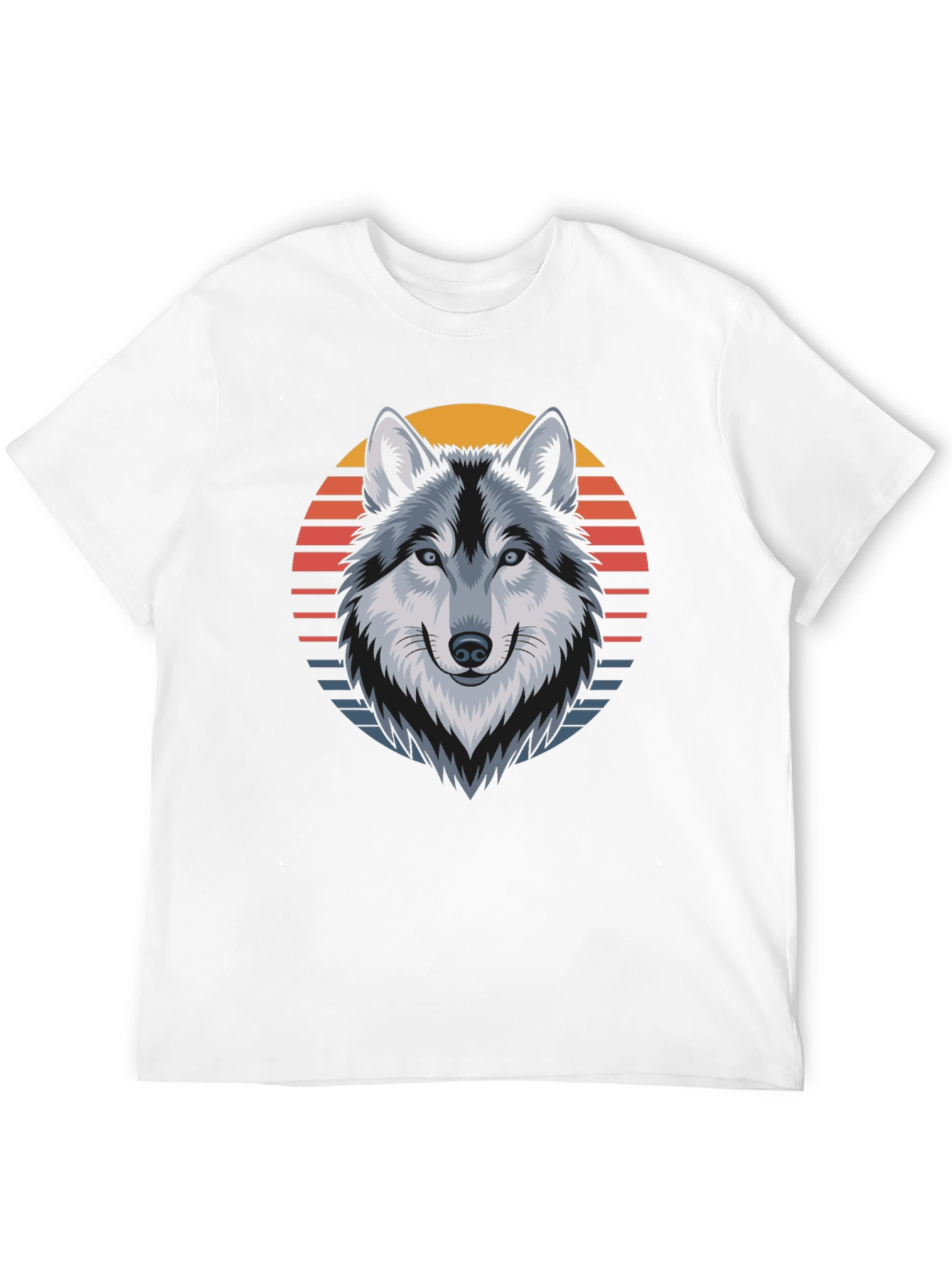 Wolf Sunset Graphic Tee - Cool Animal Design