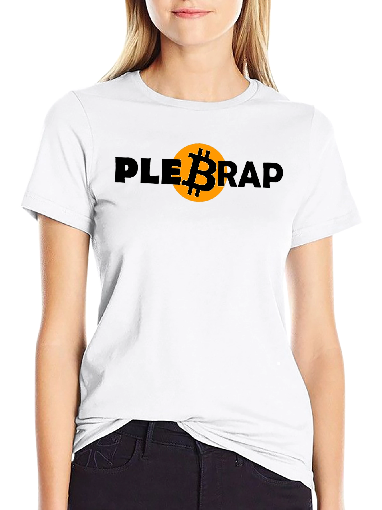Plebrap Bitcoin Graphic Tee - Black Crypto T-Shirt
