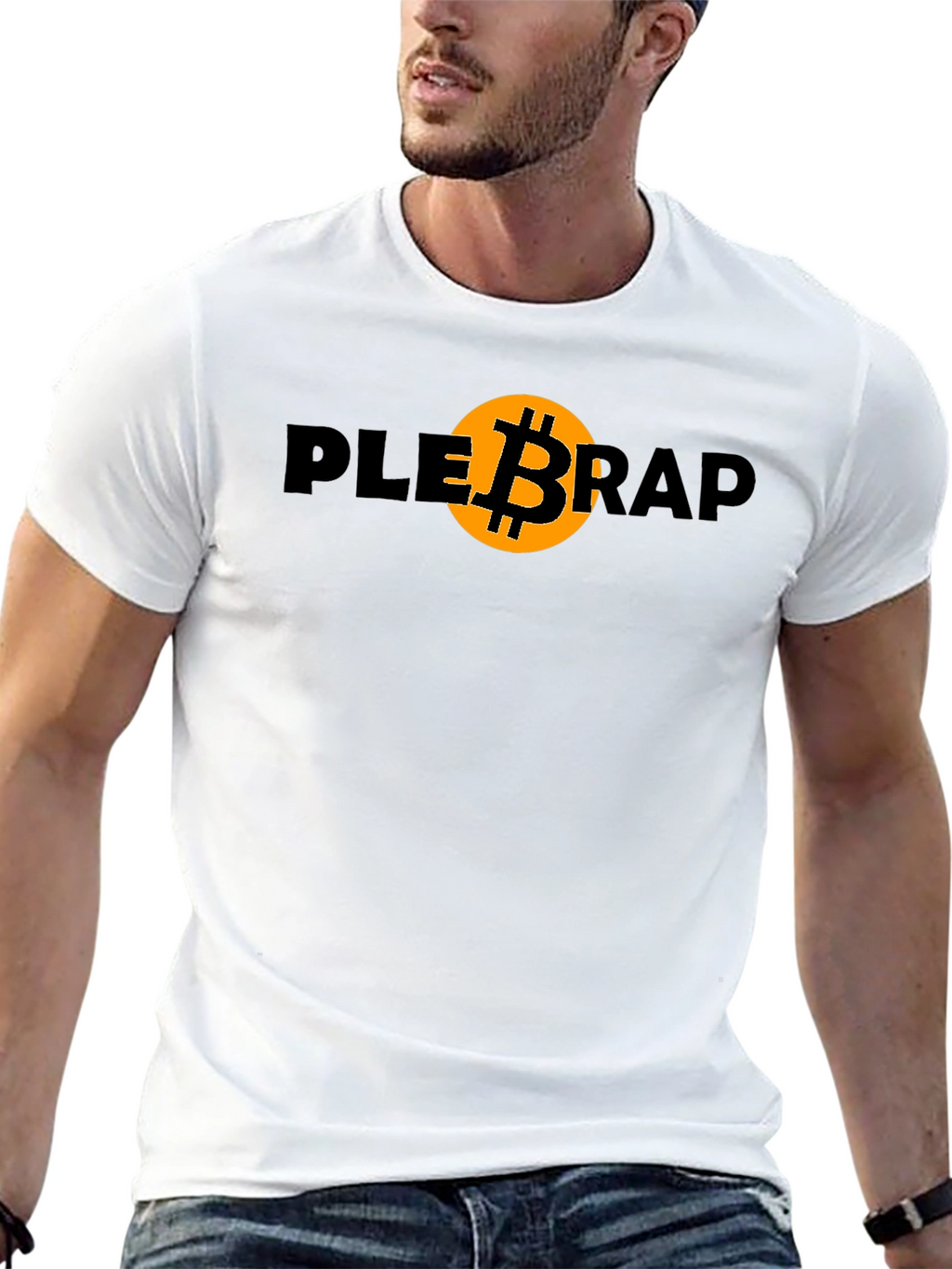 Plebrap Bitcoin Graphic Tee - Black Crypto T-Shirt