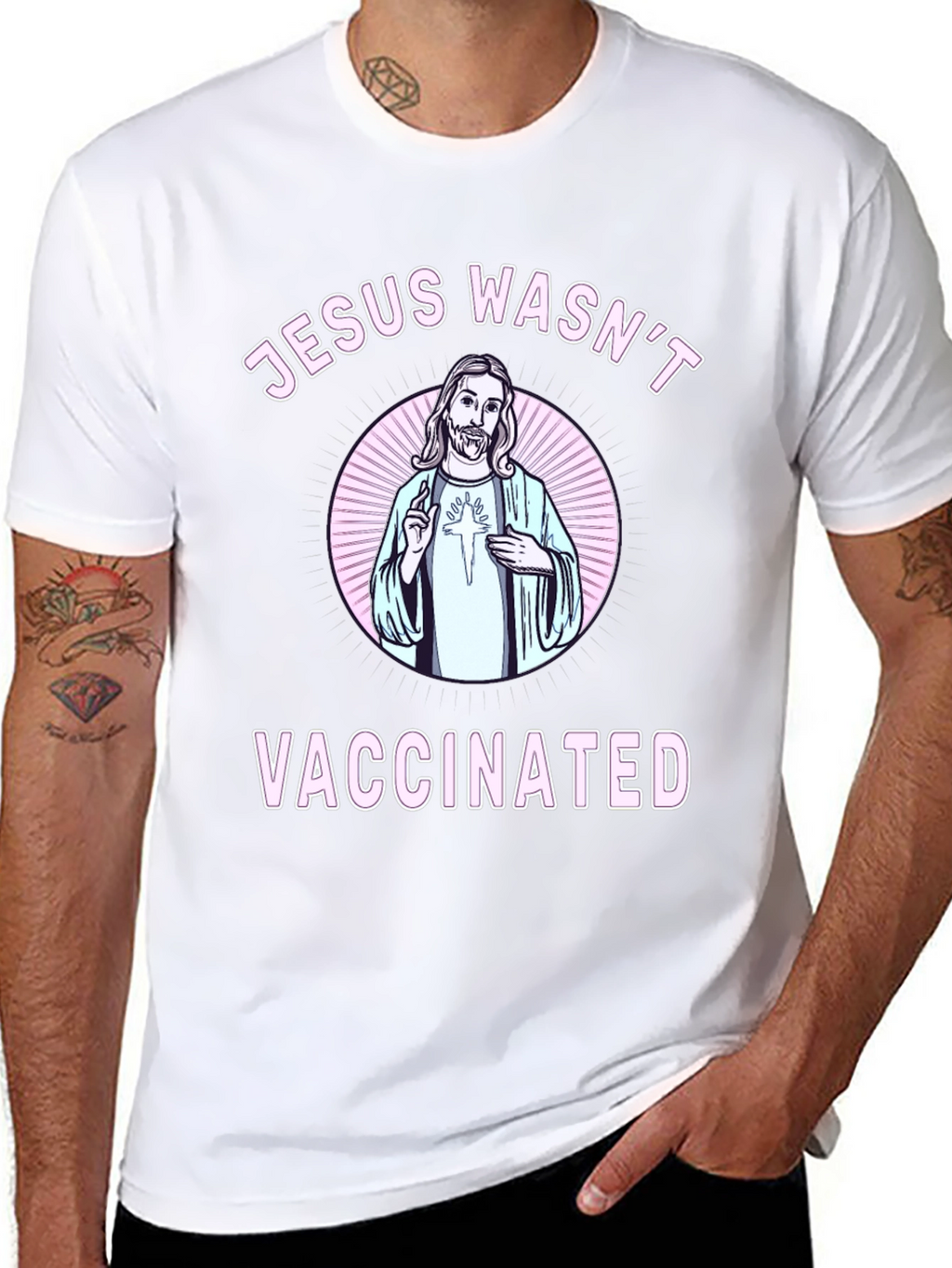 Jesus Wasnt Vaccinated Graphic Tee