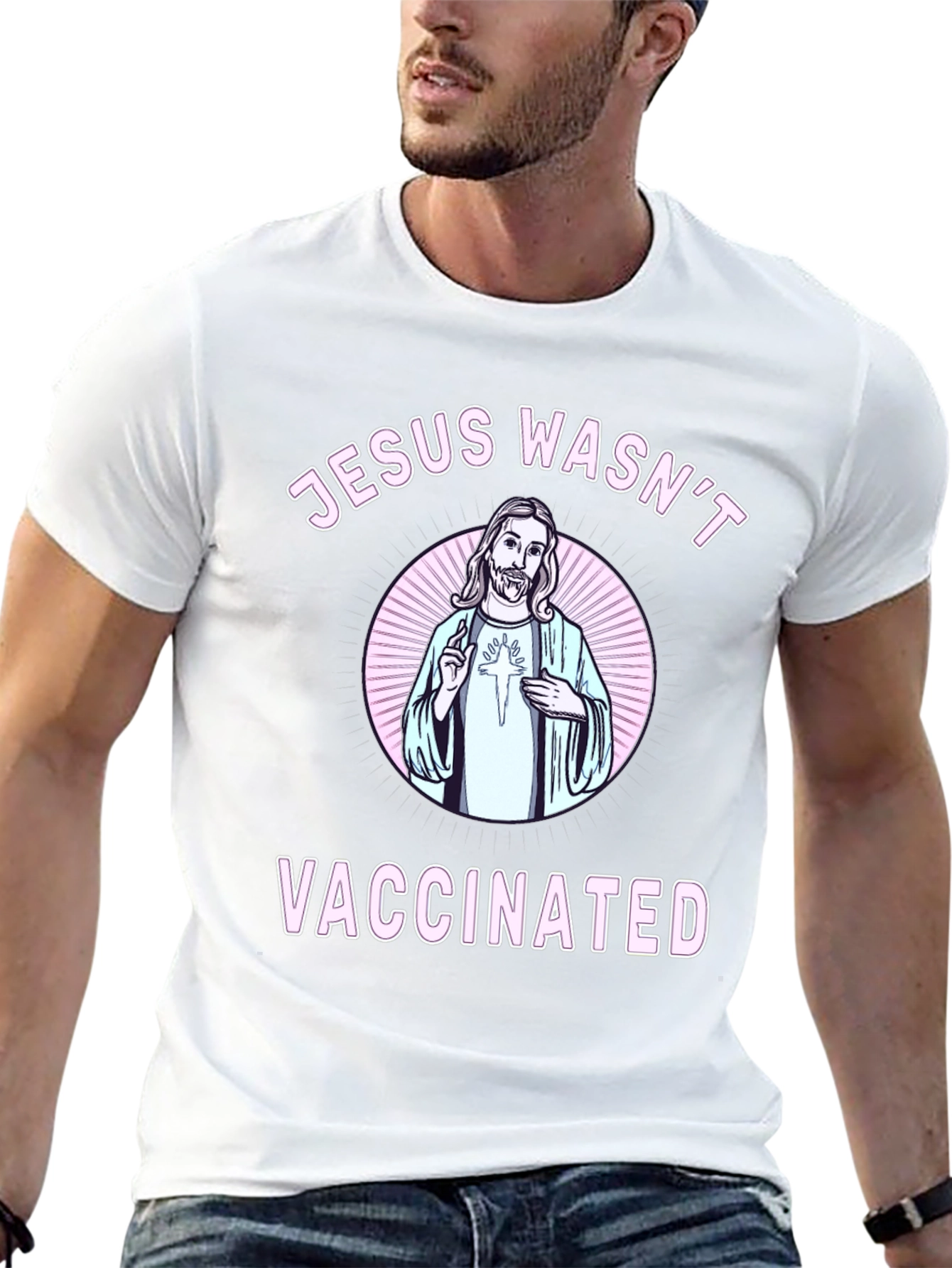 Jesus Wasnt Vaccinated Graphic Tee