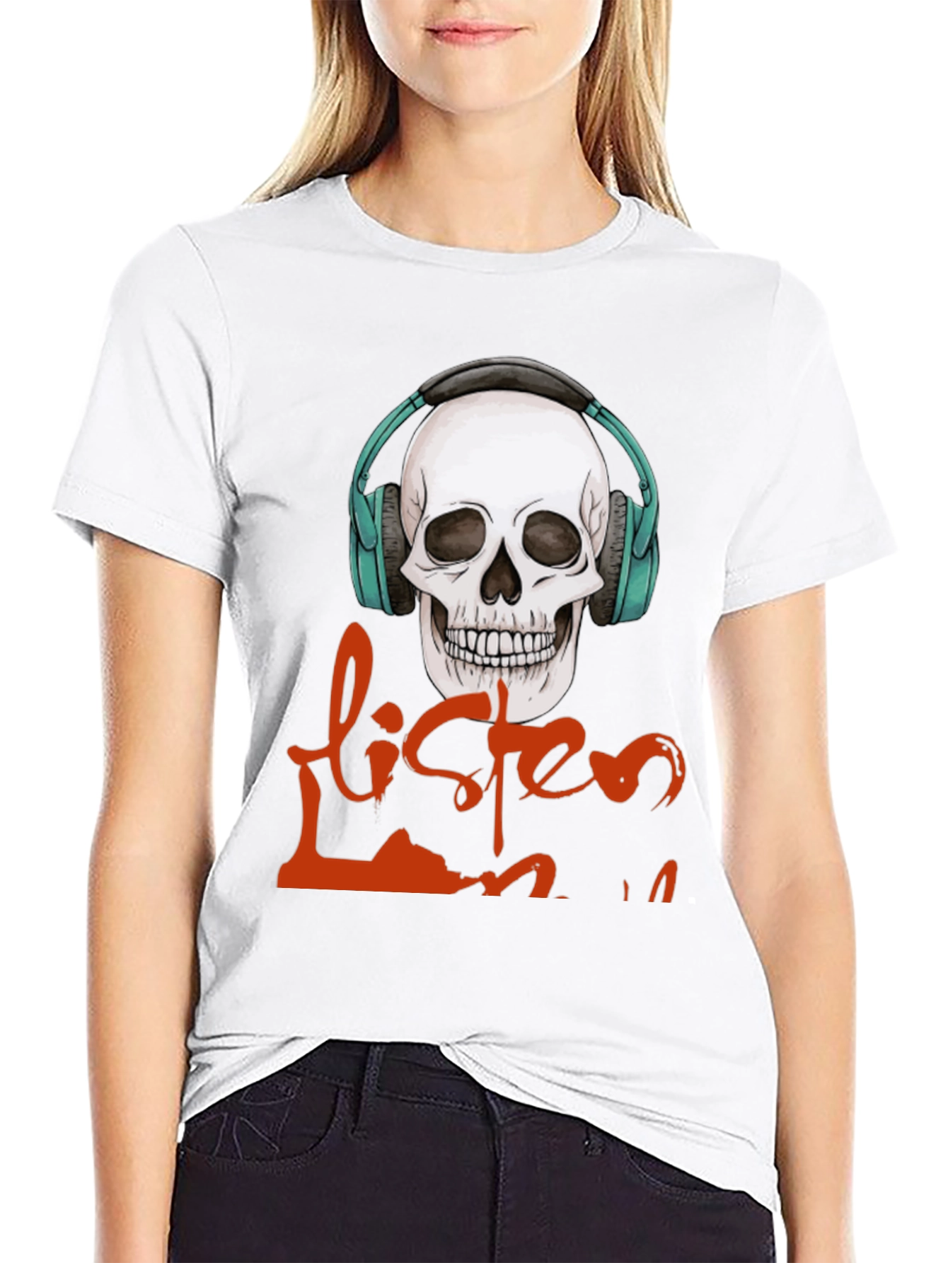 Skull Headphones Graphic T-Shirt - Listen Up!
