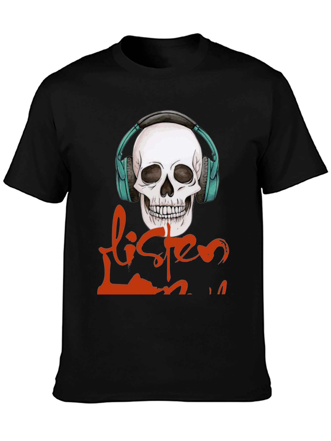 Skull Headphones Graphic T-Shirt - Listen Up!
