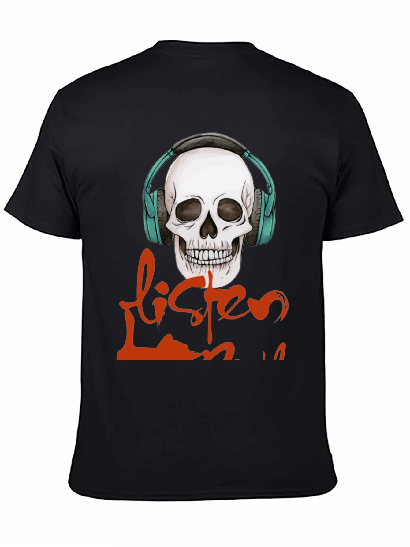 Skull Headphones Graphic T-Shirt - Listen Up!