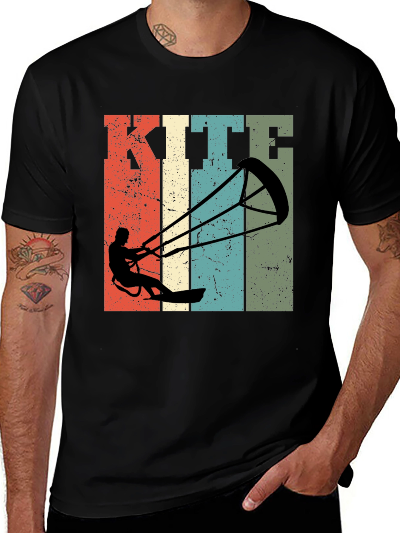 Vintage Kitesurfing T-Shirt: Retro Style Tee