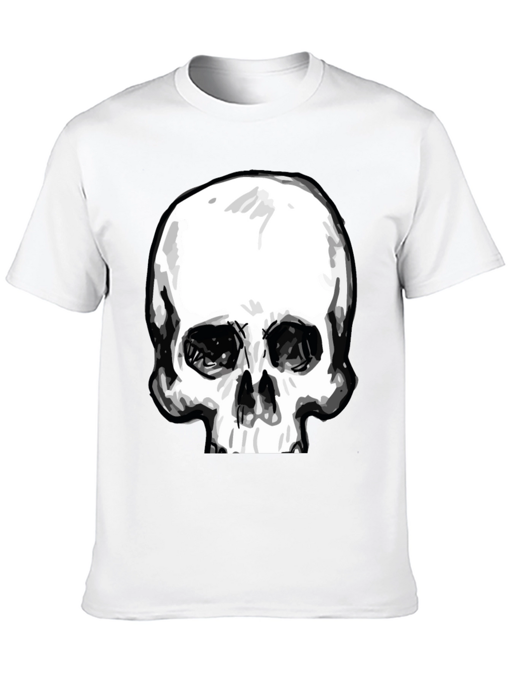 Skull Graphic Tee - Stylish Black Cotton T-Shirt