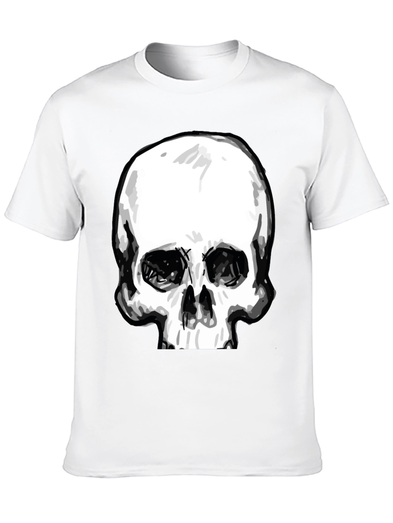 Skull Graphic Tee - Stylish Black Cotton T-Shirt