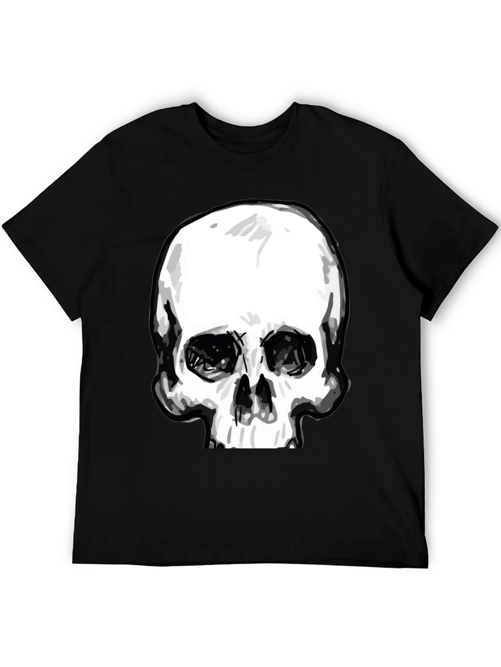 Skull Graphic Tee - Stylish Black Cotton T-Shirt