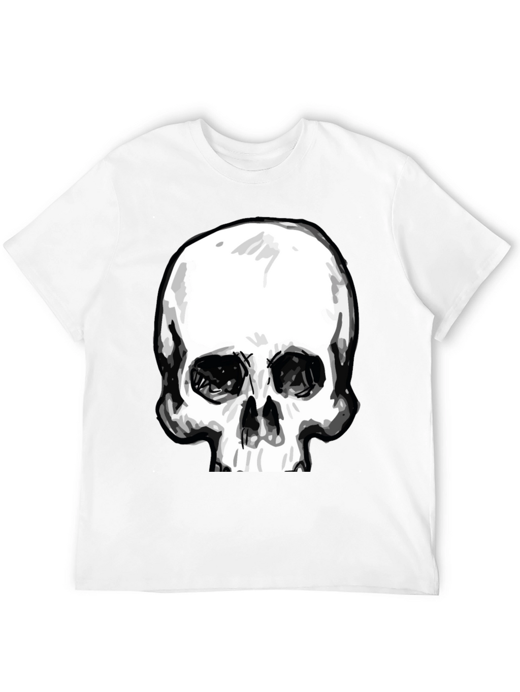Skull Graphic Tee - Stylish Black Cotton T-Shirt