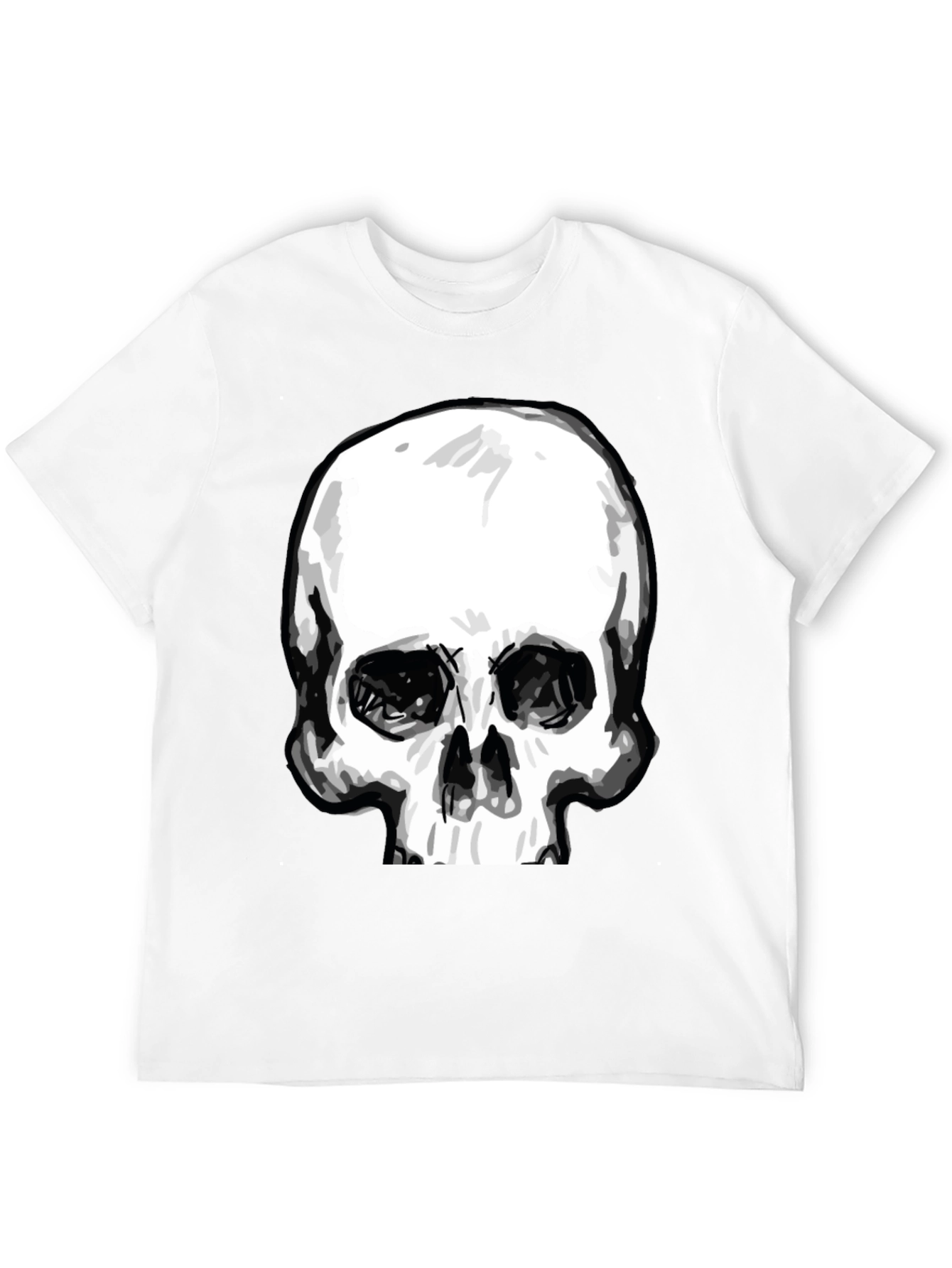 Skull Graphic Tee - Stylish Black Cotton T-Shirt