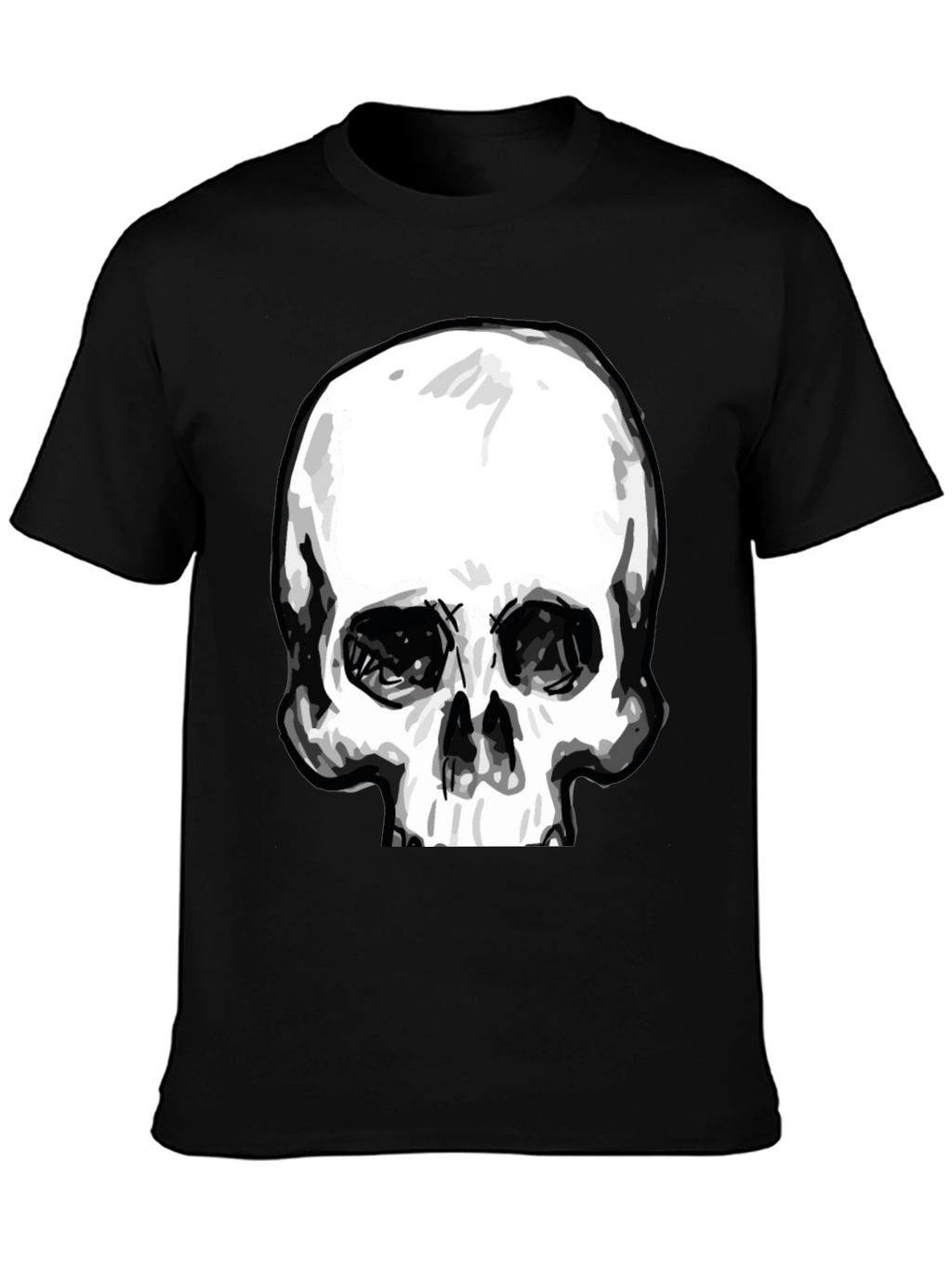 Skull Graphic Tee - Stylish Black Cotton T-Shirt
