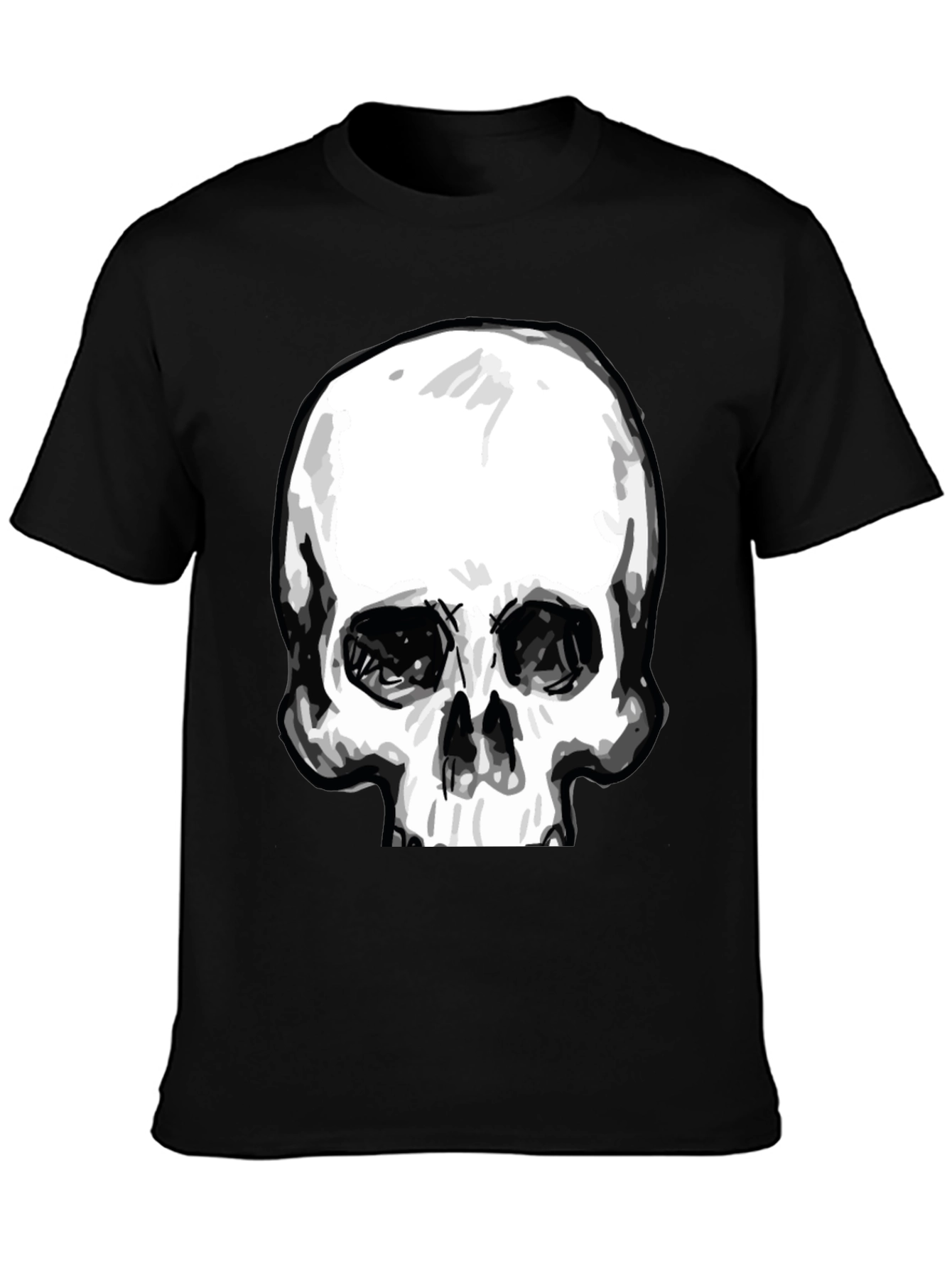 Skull Graphic Tee - Stylish Black Cotton T-Shirt