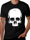 Skull Graphic Tee - Stylish Black Cotton T-Shirt