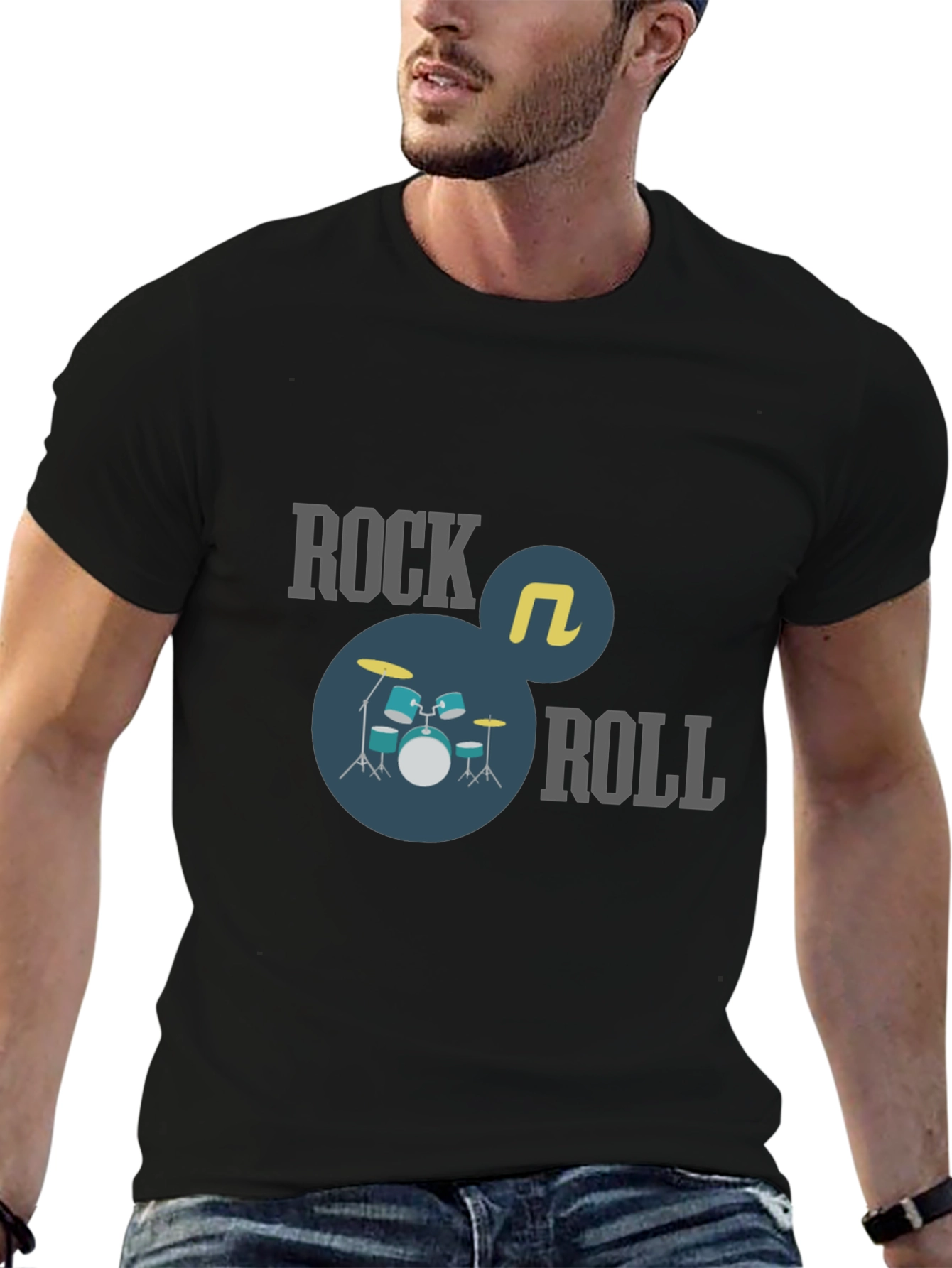 Rock and Roll Black Graphic Tee