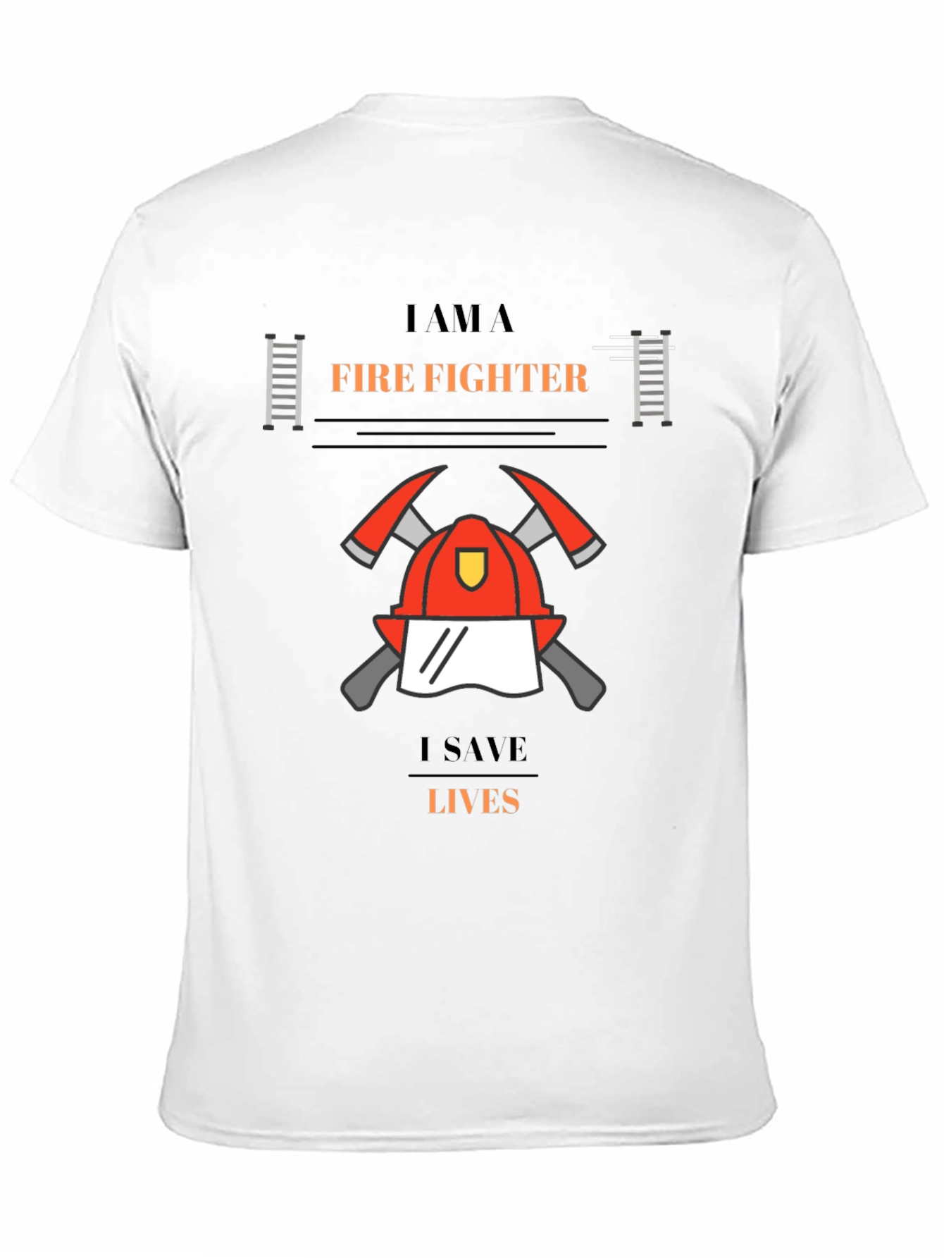 Firefighter Graphic T-Shirt - I Save Lives