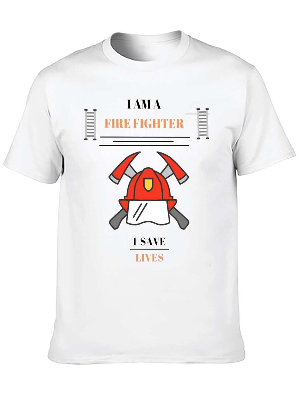 Firefighter Graphic T-Shirt - I Save Lives