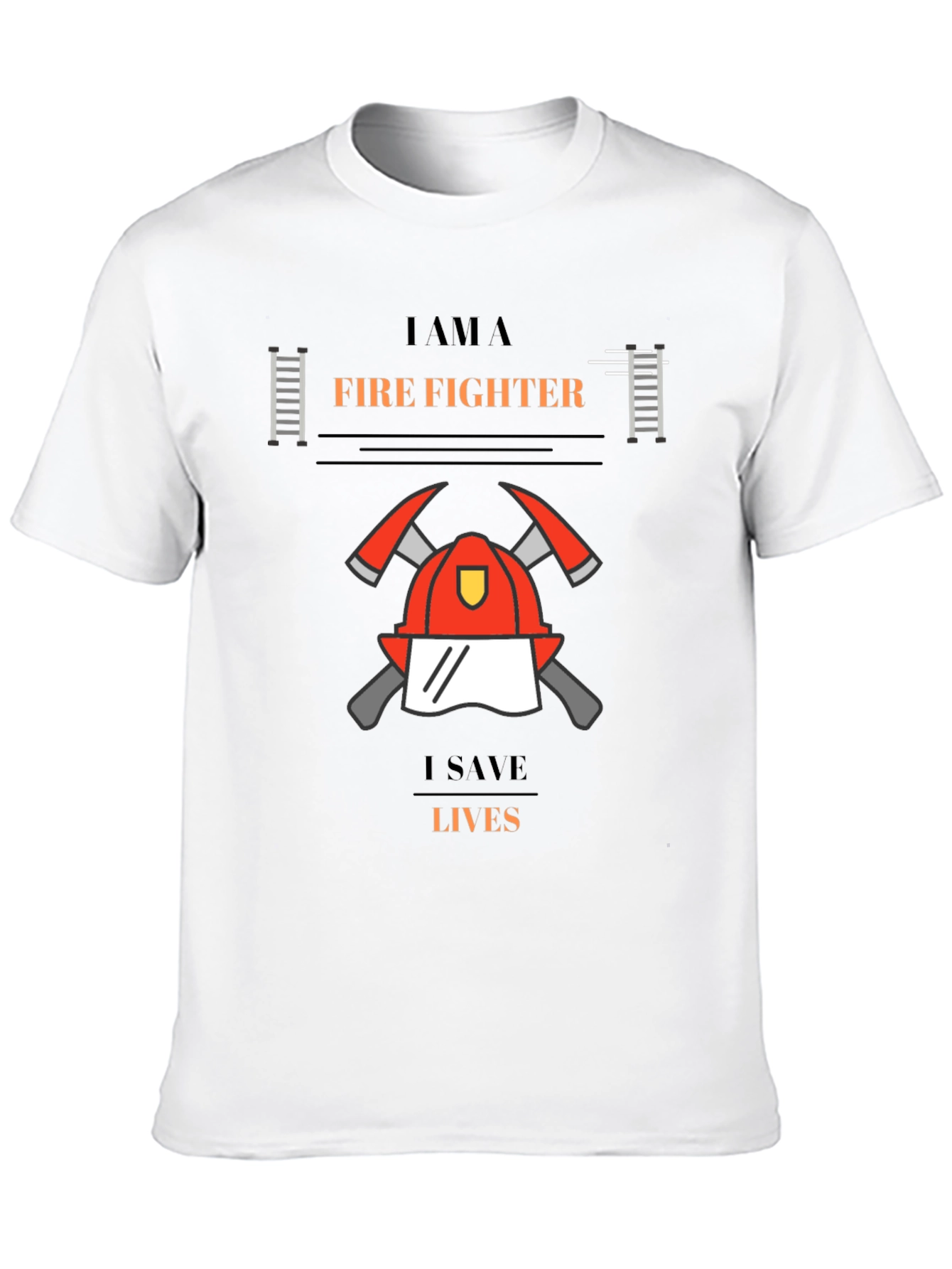 Firefighter Graphic T-Shirt - I Save Lives