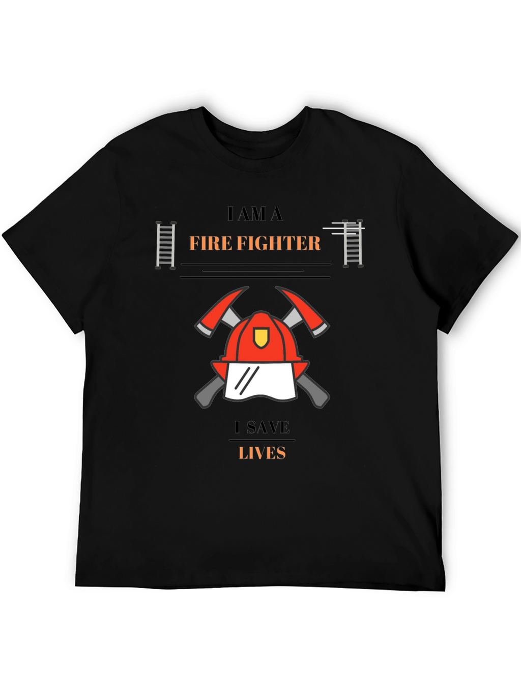 Firefighter Graphic T-Shirt - I Save Lives