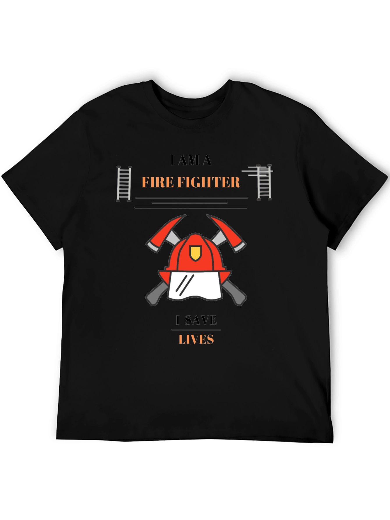 Firefighter Graphic T-Shirt - I Save Lives