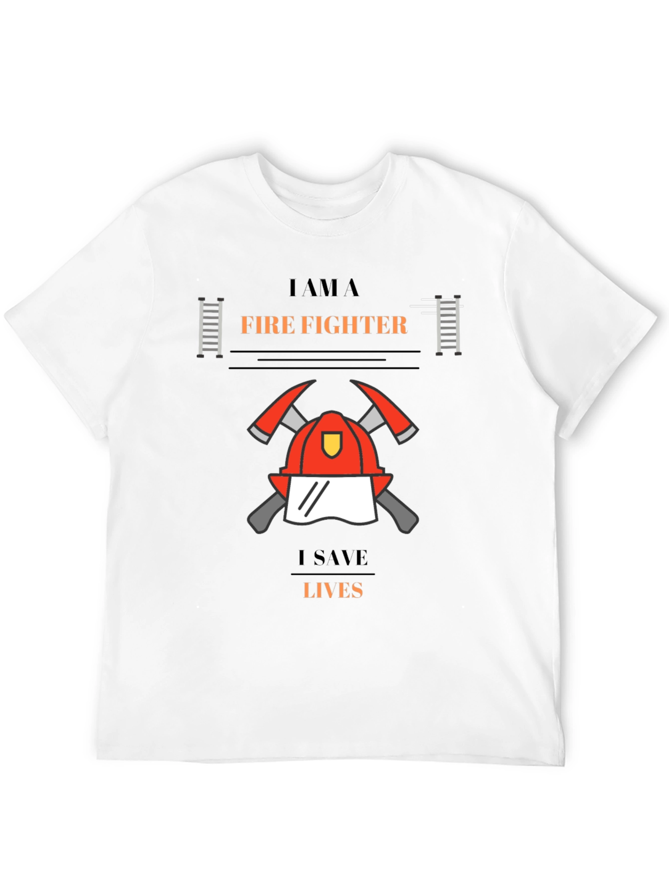Firefighter Graphic T-Shirt - I Save Lives