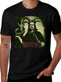 Occult Horned Man & Snake Graphic T-Shirt
