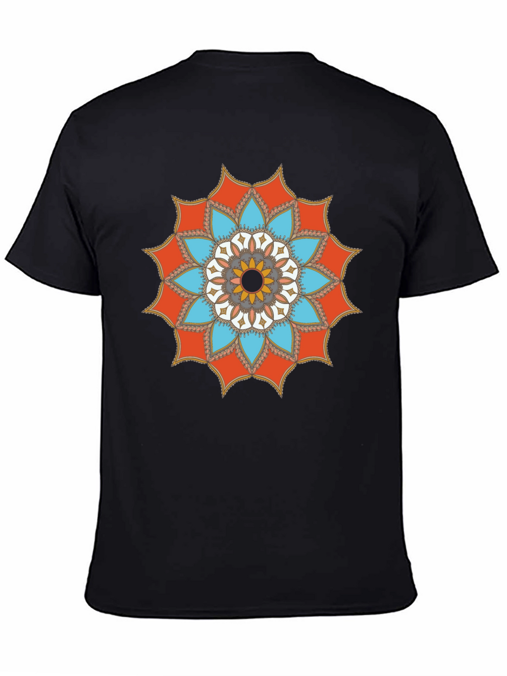 Mandala Graphic Tee - Stylish Mens Black T-Shirt