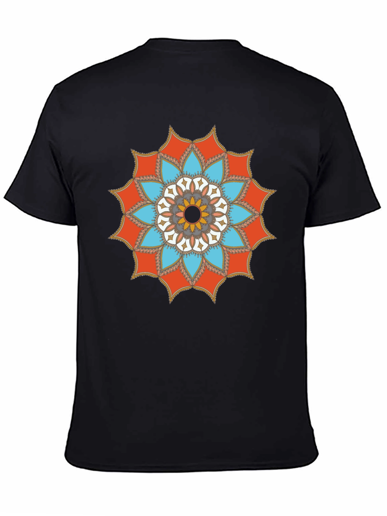Mandala Graphic Tee - Stylish Mens Black T-Shirt