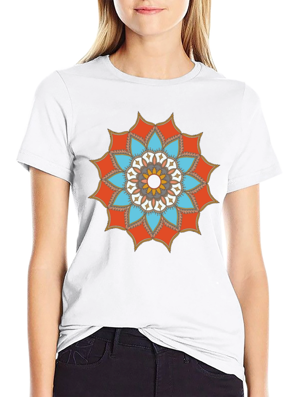 Mandala Graphic Tee - Stylish Mens Black T-Shirt