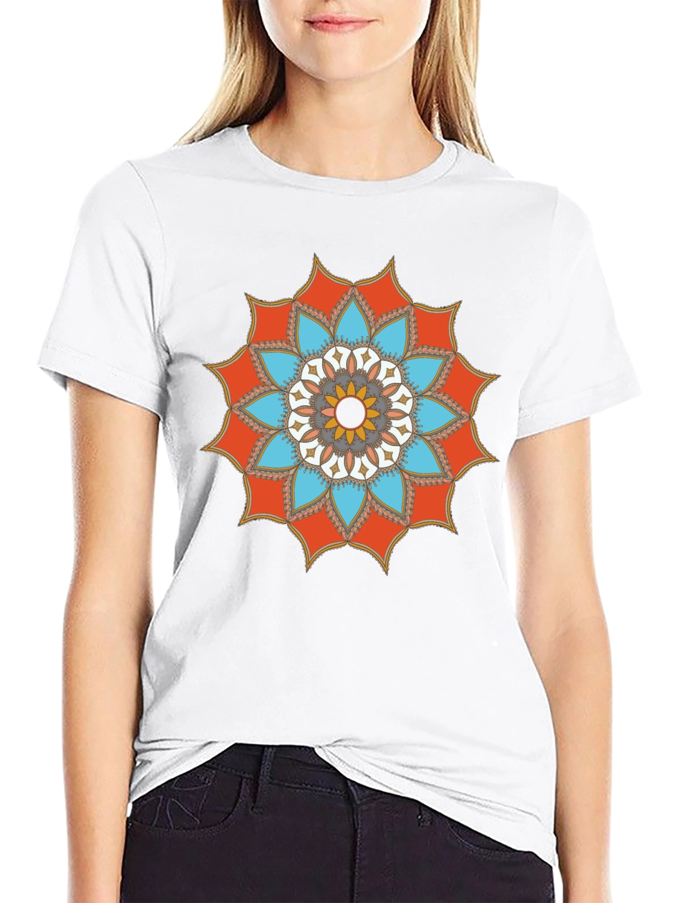 Mandala Graphic Tee - Stylish Mens Black T-Shirt