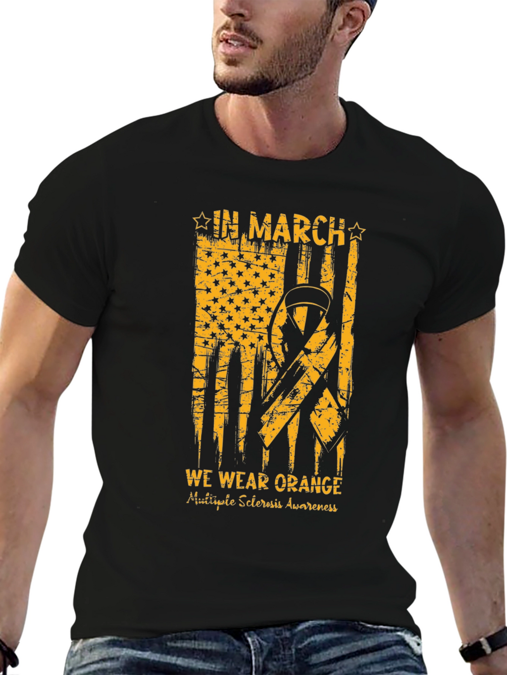 Orange Ribbon Multiple Sclerosis Awareness T-Shirt