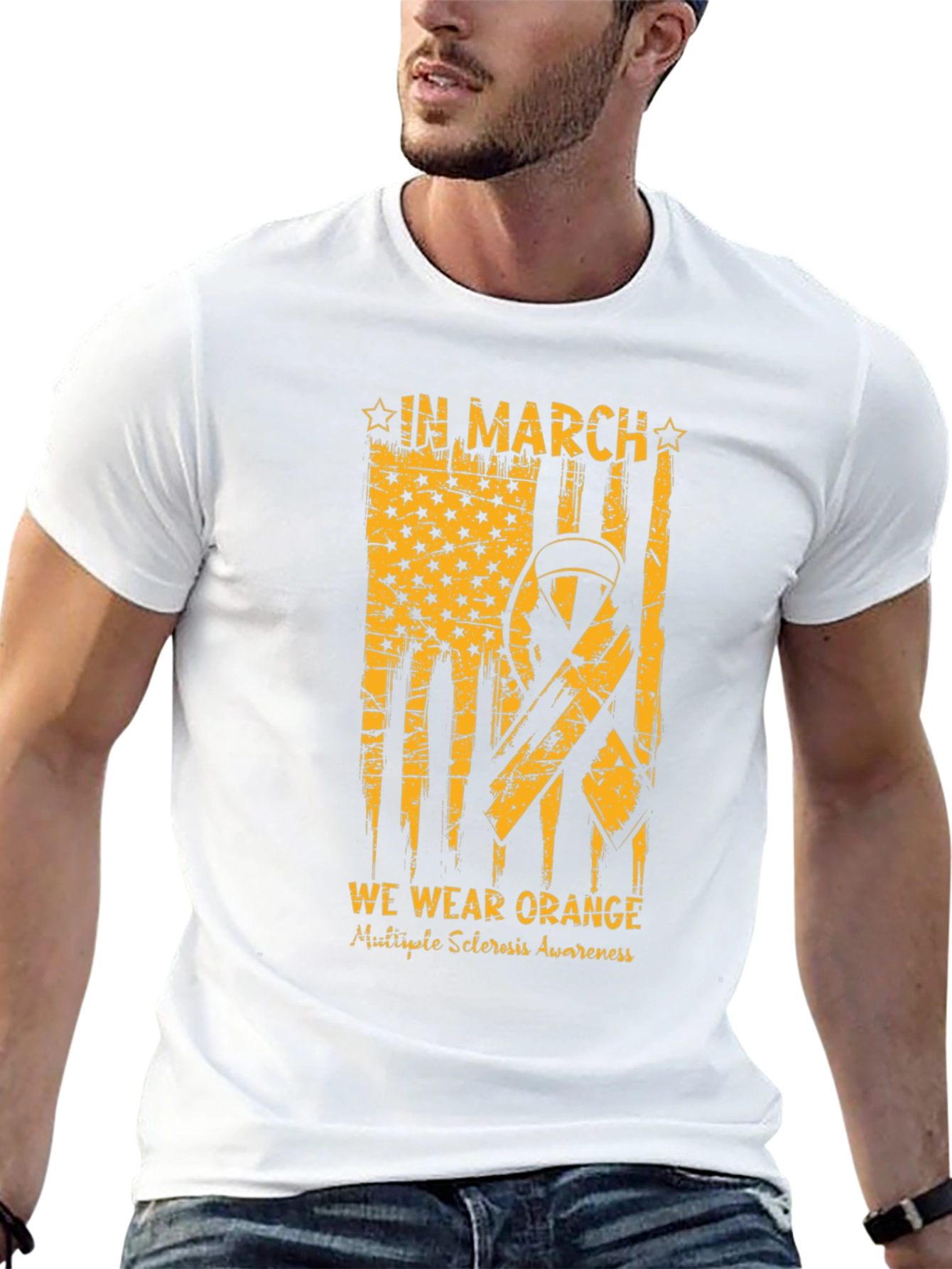 Orange Ribbon Multiple Sclerosis Awareness T-Shirt