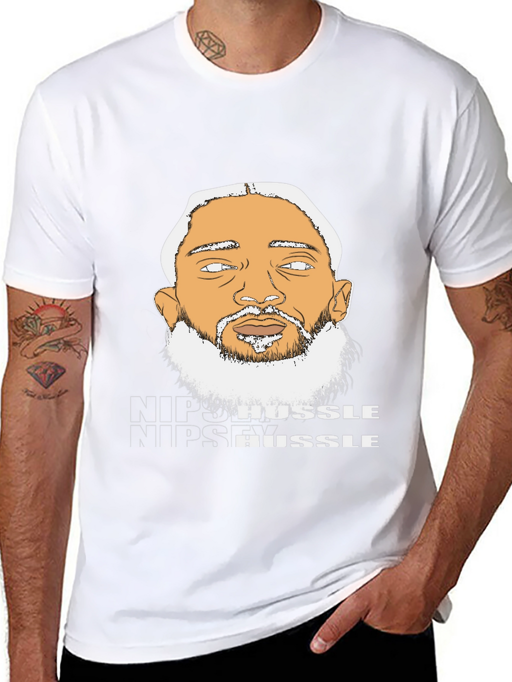 Nipsey Hussle Graphic Tee - Black Cotton Blend