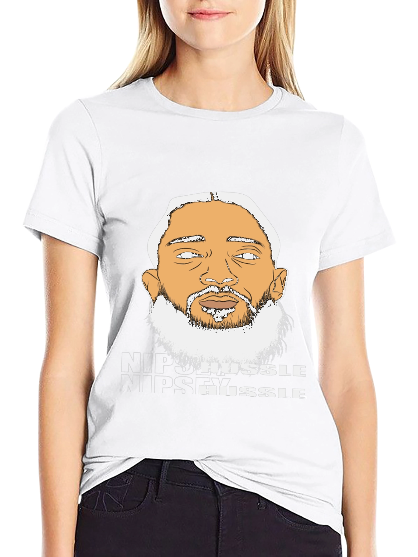 Nipsey Hussle Graphic Tee - Black Cotton Blend