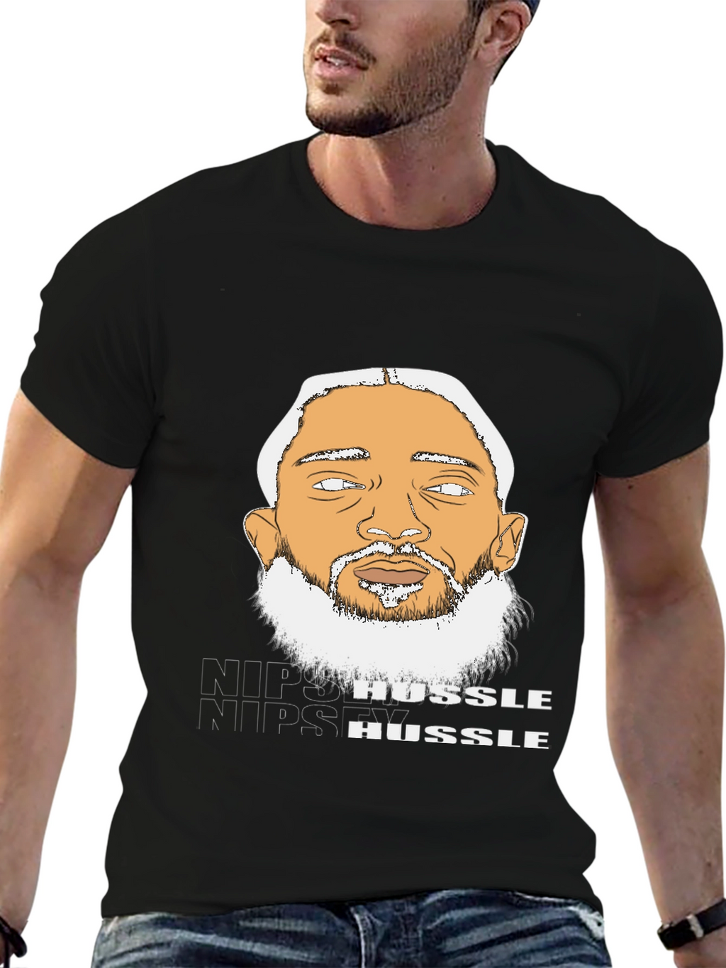 Nipsey Hussle Graphic Tee - Black Cotton Blend