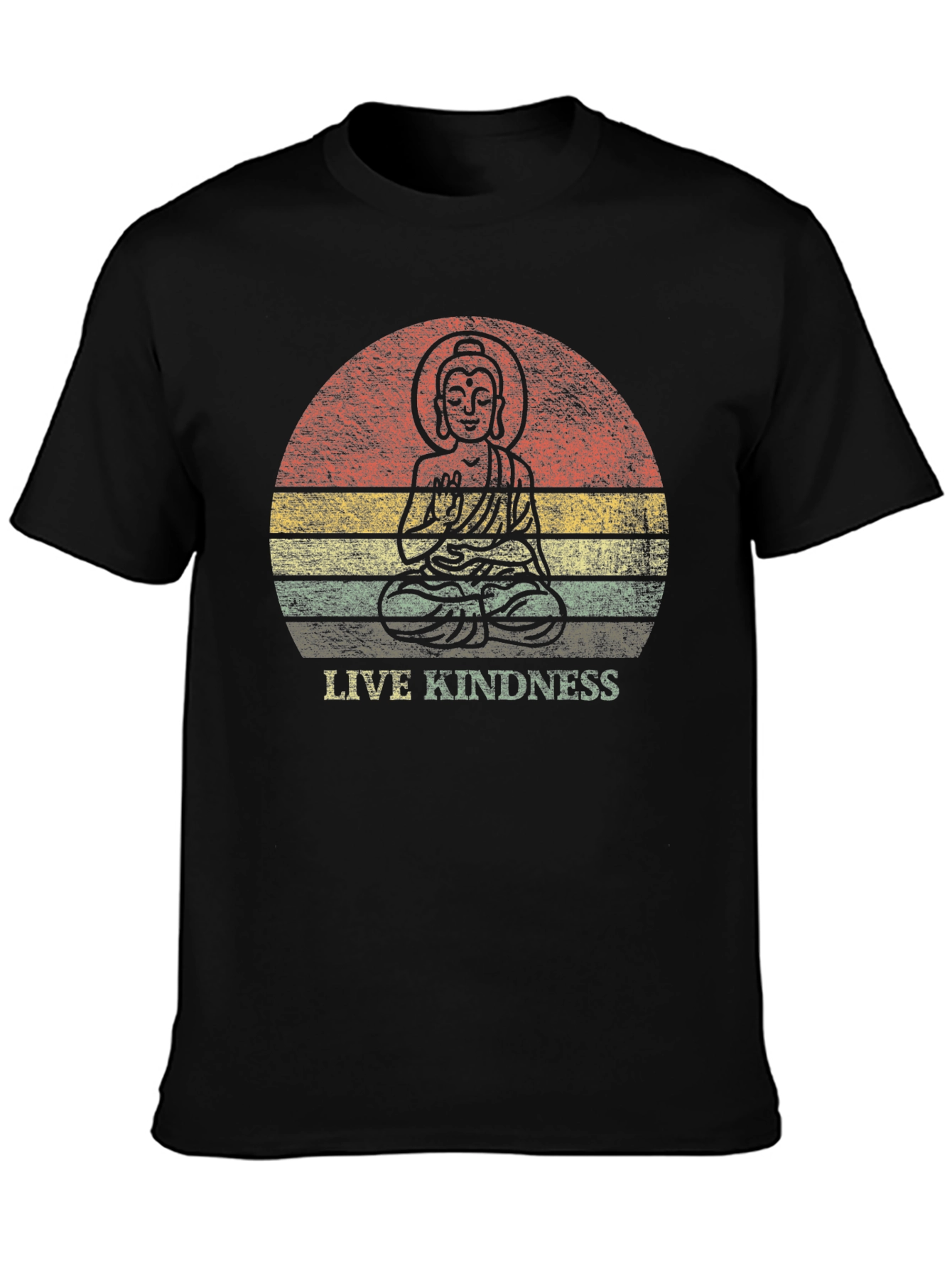 Live Kindness Graphic Tee - Buddha Design