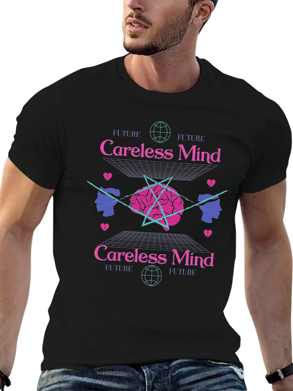 Careless Mind Graphic Tee - Retro Aesthetic T-Shirt