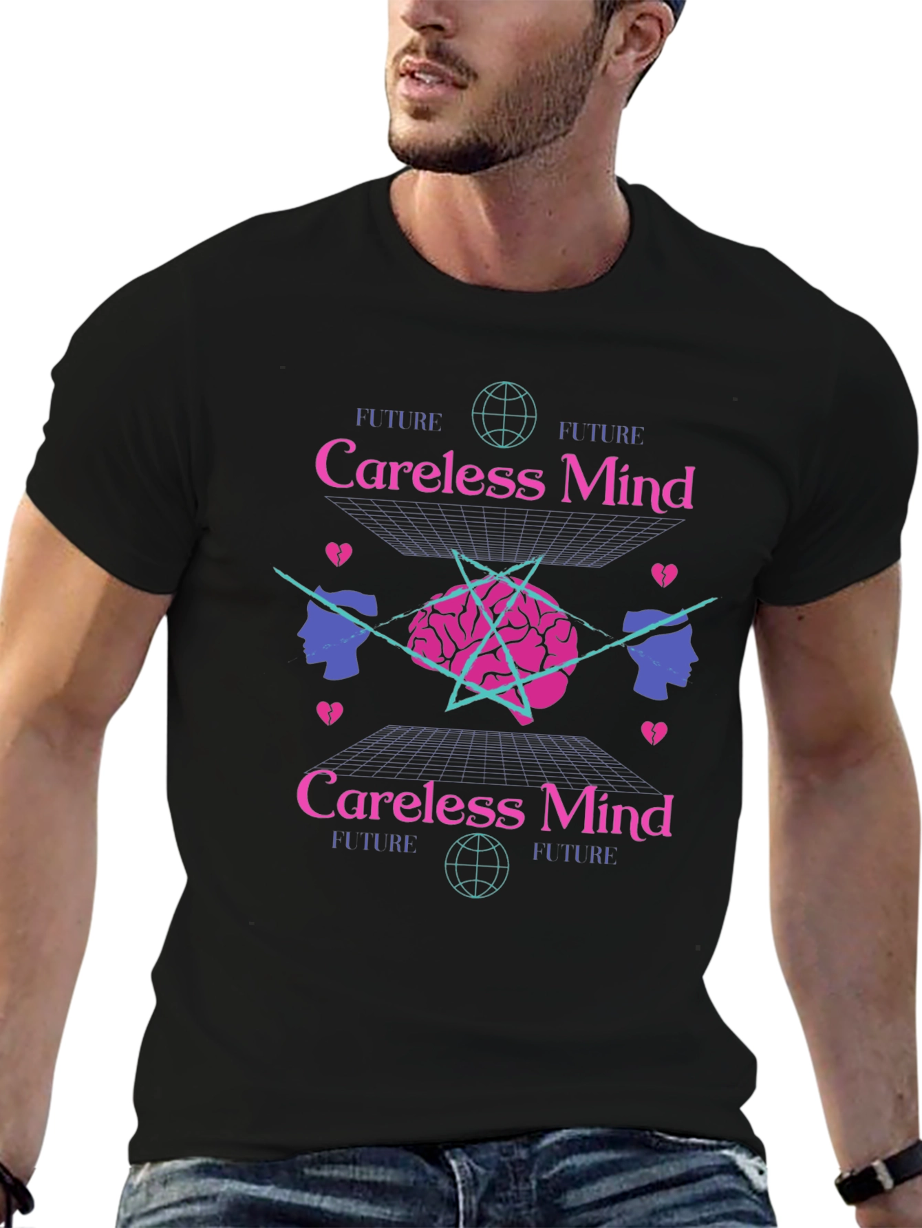 Careless Mind Graphic Tee - Retro Aesthetic T-Shirt